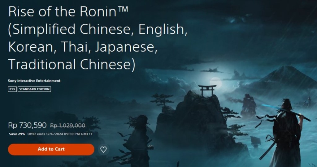 Playstation Gelar Diskon Besar-Besaran Days of Play, Rise of the Ronin Kini&nbsp;“Murah”!