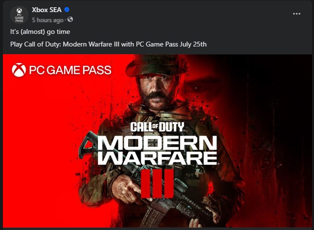 Call of Duty: Modern Warfare 3 Masuk PC Game Pass Indonesia&nbsp;Besok!